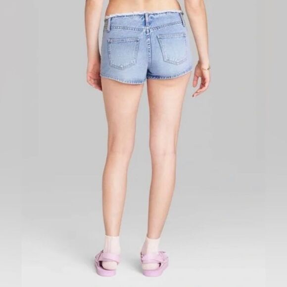 Wild Fable Lace Up Front Jean Shorts Size 8 or Size 14 NWT - Picture 3 of 15